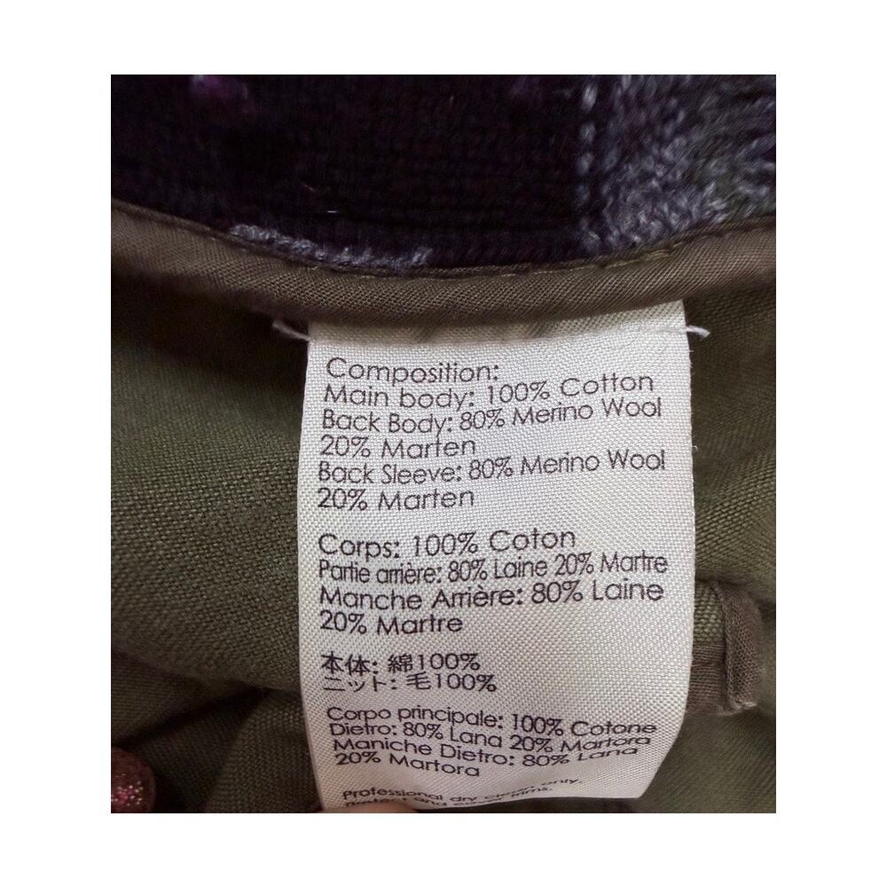VTG 3.1 Phillip Lim Knit Back Anorak Jacket Merino Wool Knit Mixed Media XS Boho - Picture 8 of 8